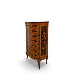 Suite de chambre en bois incrusté de style italien du milieu du siècle, par Pacifici Prete, Rome