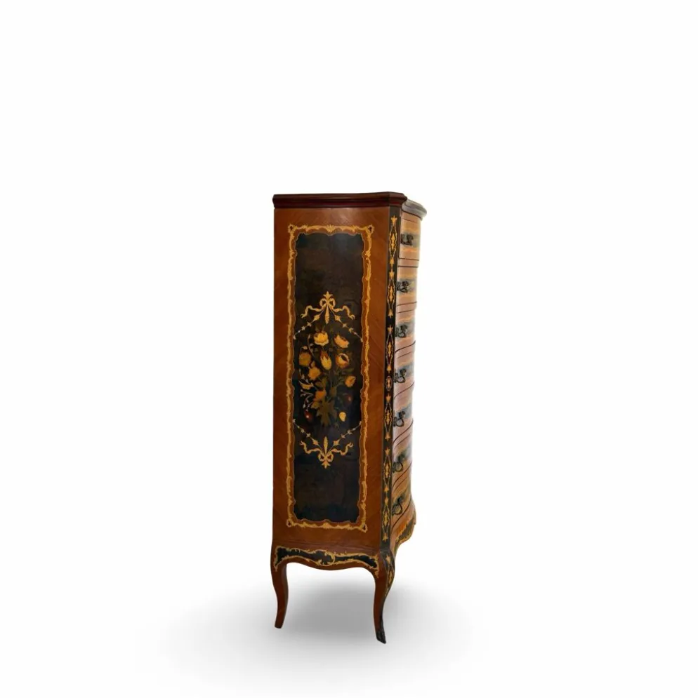 Suite de chambre en bois incrusté de style italien du milieu du siècle, par Pacifici Prete, Rome