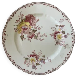 Suite de cinq anciennes assiettes plates Bisto England Modèle Anson Sp