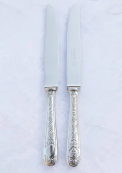 Suite de 11 couteaux à entremets ou dessert Villeroy par Christofle