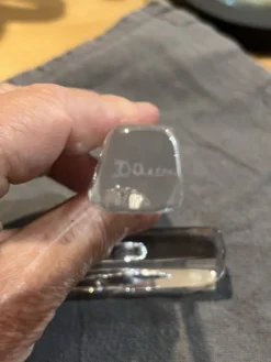 Suite de 12 porte-couteaux en cristal de Daum - 1960