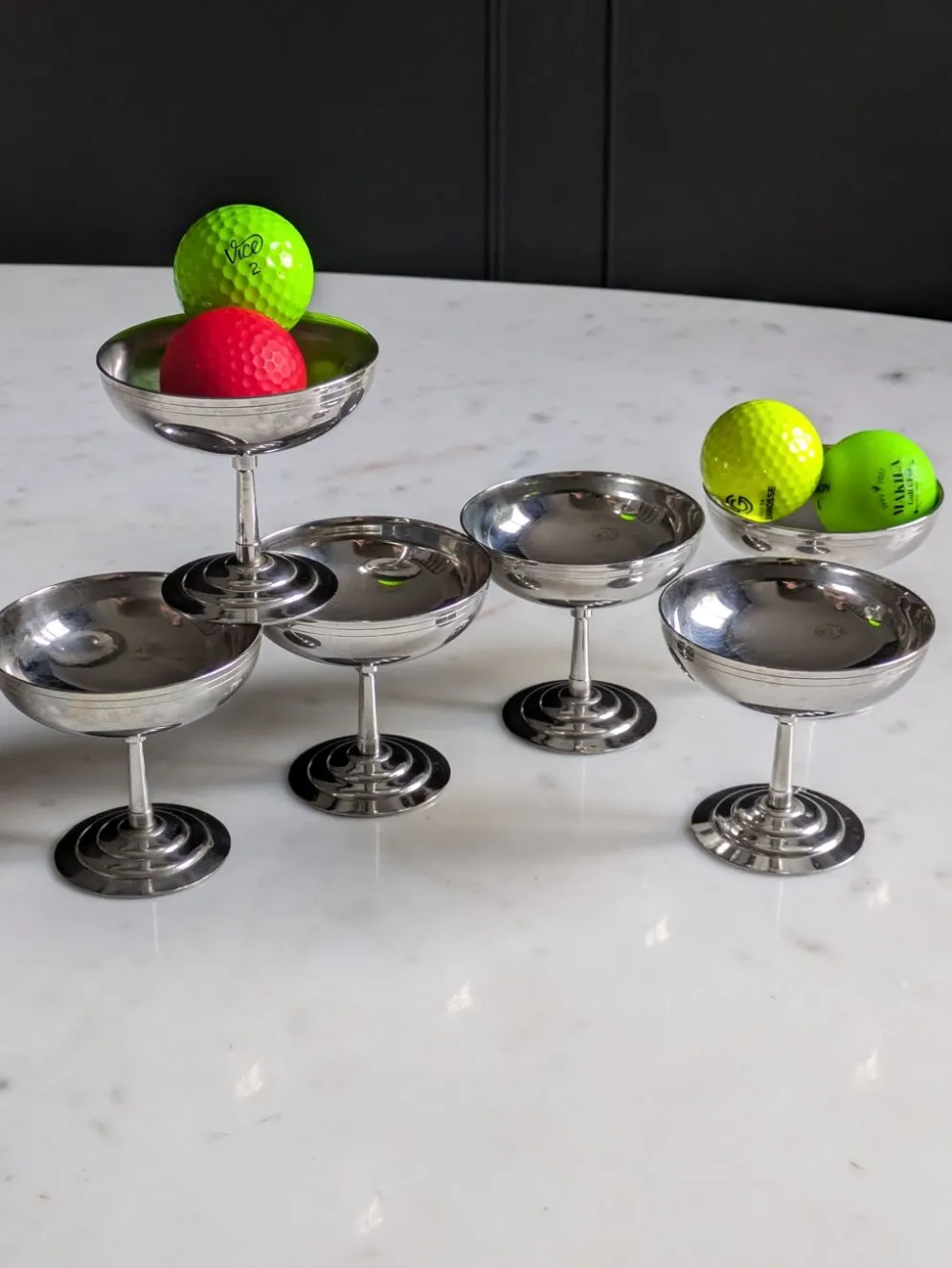 Suite de six coupes à glace/sorbet par Rémy Letang 70'