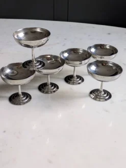Suite de six coupes à glace/sorbet par Rémy Letang 70'
