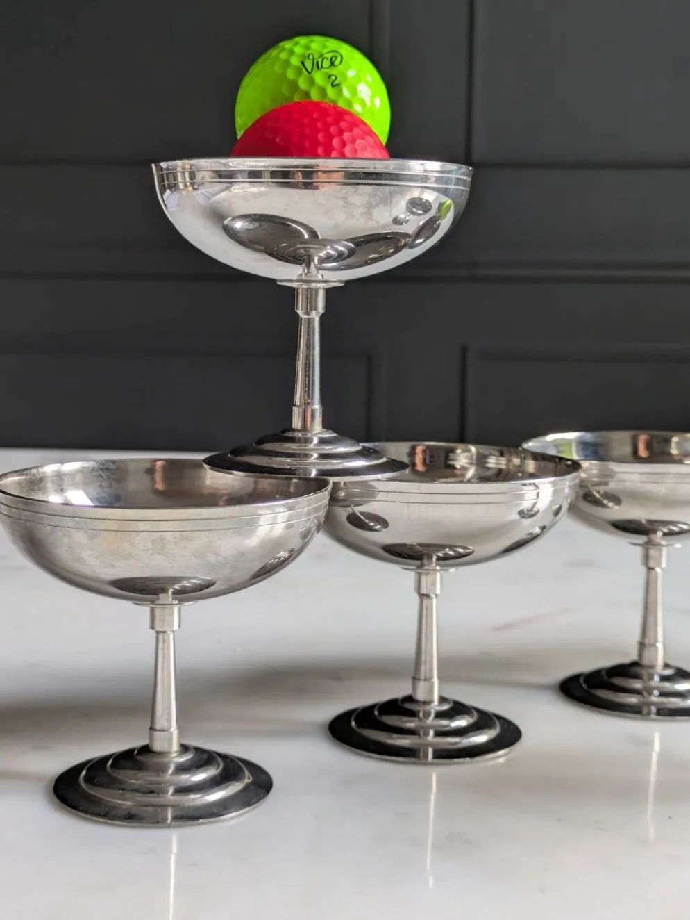 Suite de six coupes à glace/sorbet par Rémy Letang 70'