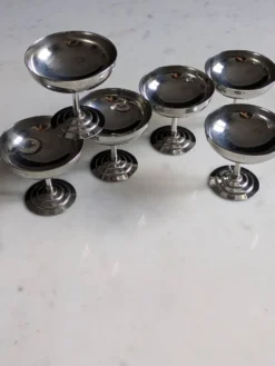 Suite de six coupes à glace/sorbet par Rémy Letang 70'