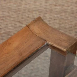 Suite de 3 tables gigognes en noyer par Maxime Old, circa 1940