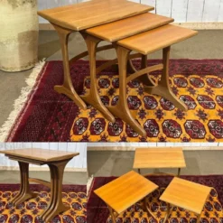 Suite de tables gigognes en teck des années 1970 de la marque GPlan