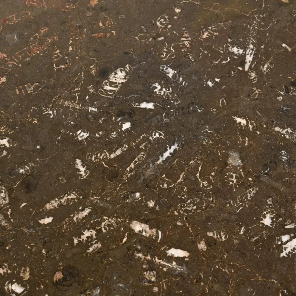 Suite de trois tables gigognes « Fossile », Suisse, circa 1970