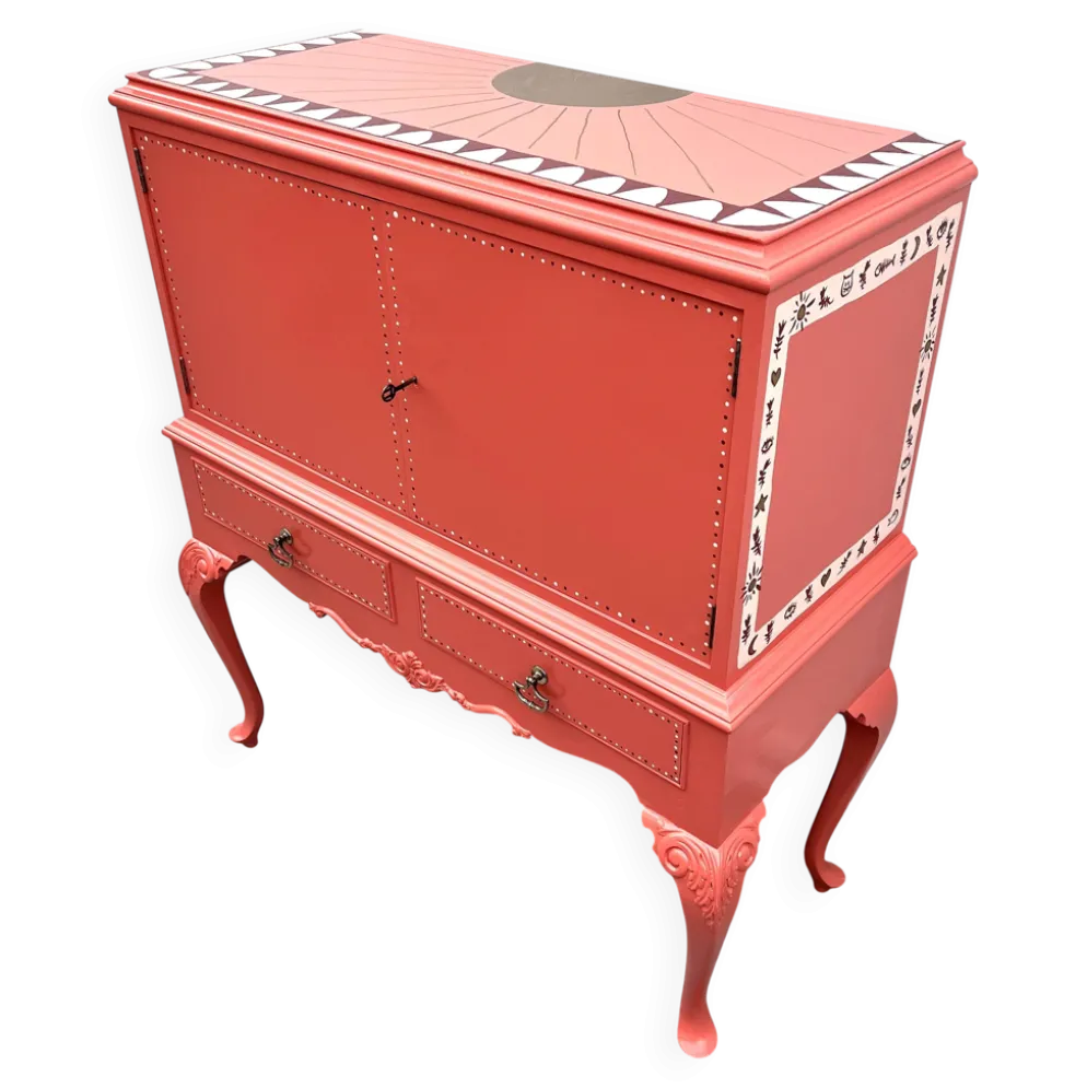 Sunny Side Up – Cabinet vintage peint à la main