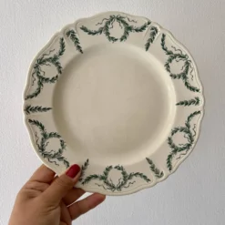 Superbe lot de 6 assiettes à dessert vintage de la manufacture de Longchamp