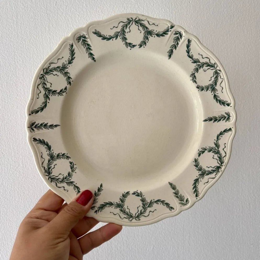 Superbe lot de 6 assiettes à dessert vintage de la manufacture de Longchamp