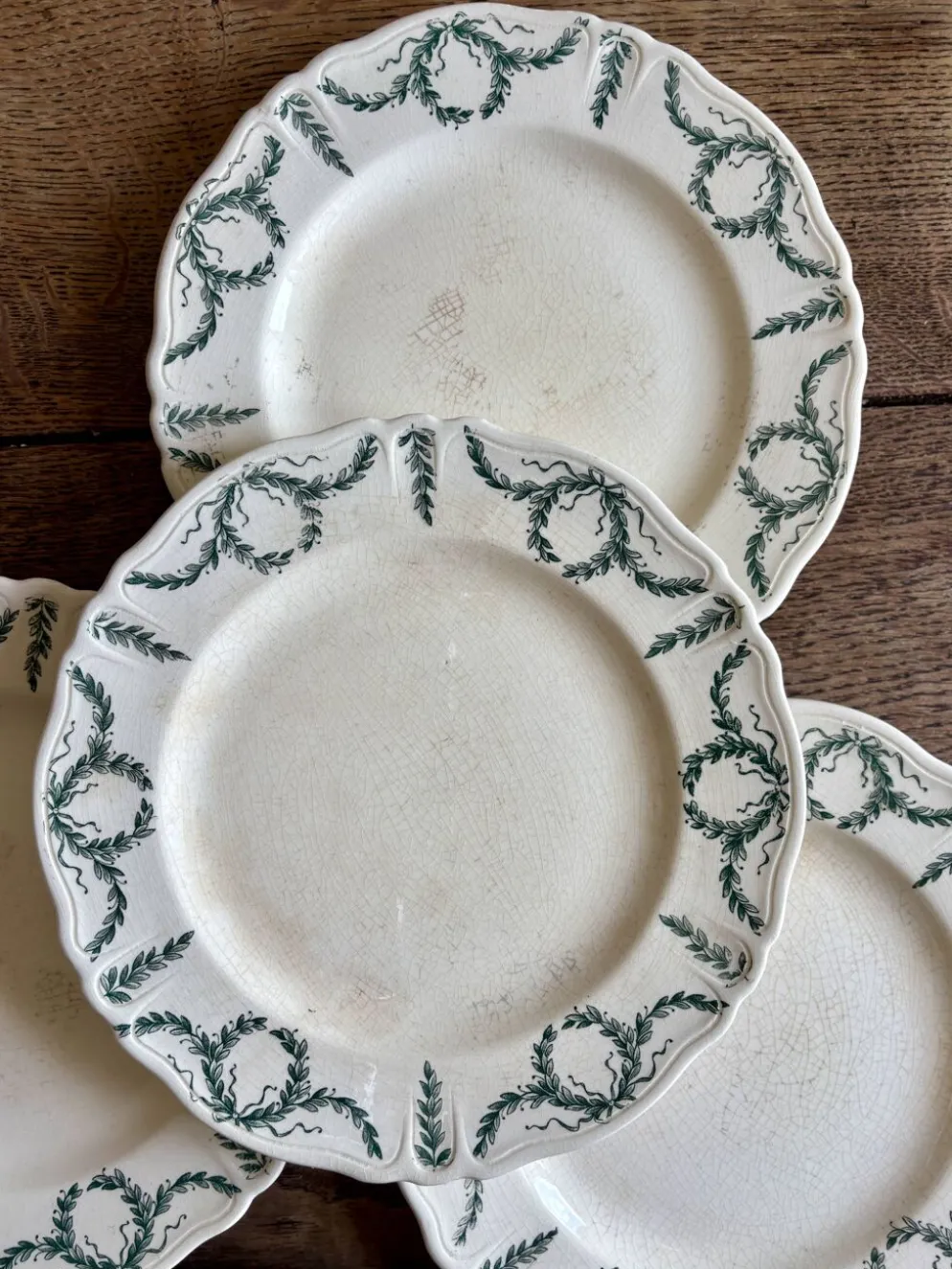 Superbe lot de 6 assiettes à dessert vintage de la manufacture de Longchamp
