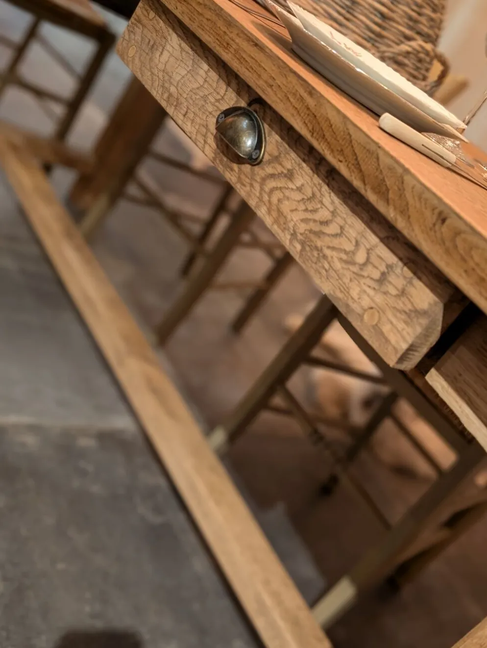 Superbe table de ferme ancienne en chêne massif restaurée – 8 personne