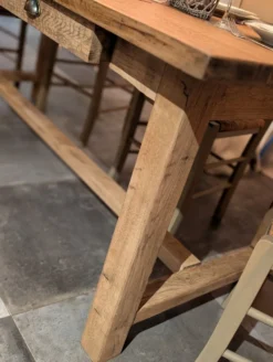 Superbe table de ferme ancienne en chêne massif restaurée – 8 personne