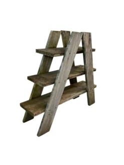 Support à plusieurs niveaux en bois vintage / étagère sur pied / table à plantes