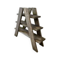 Support à plusieurs niveaux en bois vintage / étagère sur pied / table à plantes