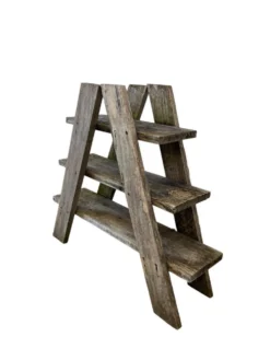 Support à plusieurs niveaux en bois vintage / étagère sur pied / table à plantes
