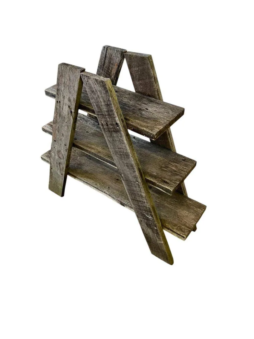 Support à plusieurs niveaux en bois vintage / étagère sur pied / table à plantes