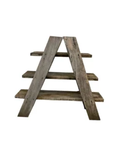 Support à plusieurs niveaux en bois vintage / étagère sur pied / table à plantes