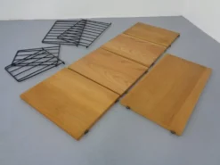 Swedish Ash and Metal Wall Unit by Kajsa & Nils Nisse Strinning for String, 1950s, Set of 9