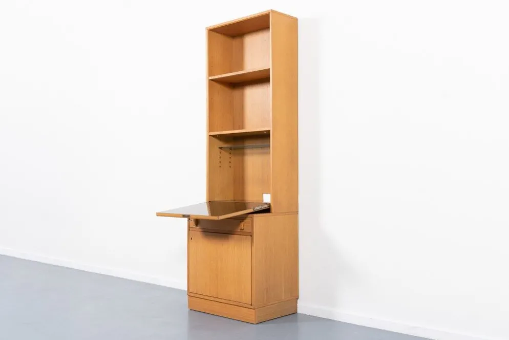 Swedish vintage bar cabinet in two parts in oak from the 1970s