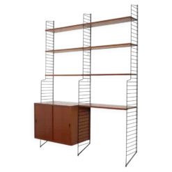Systeme d'étageres String en teck 1960