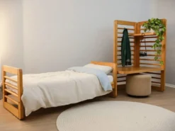 Système de banquette-lit et de rangement multifonctionnel de design italien des années 1970