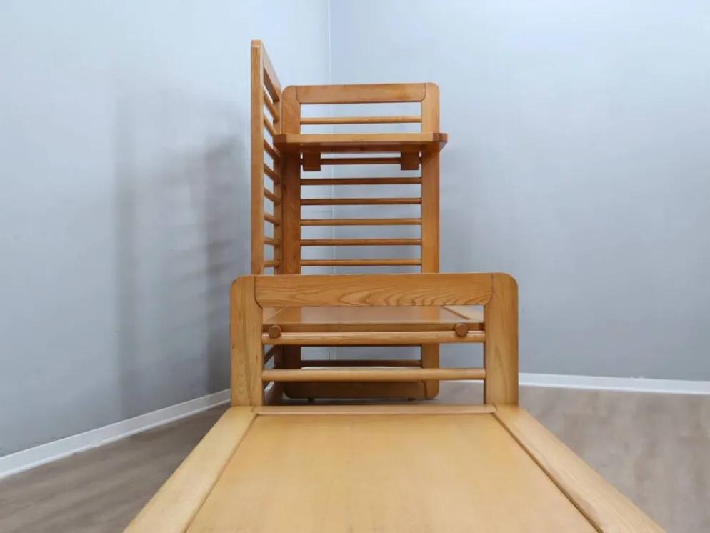 Système de banquette-lit et de rangement multifonctionnel de design italien des années 1970