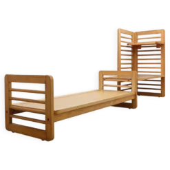 Système de banquette-lit et de rangement multifonctionnel de design italien des années 1970