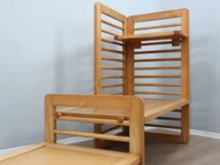 Système de banquette-lit et de rangement multifonctionnel de design italien des années 1970
