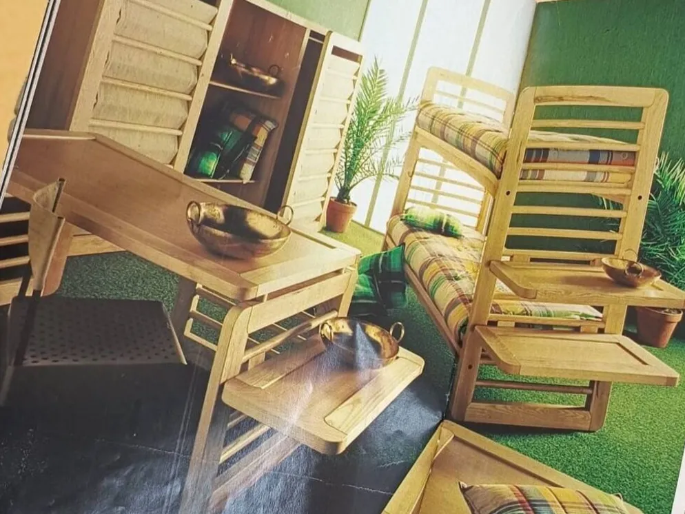 Système de banquette-lit et de rangement multifonctionnel de design italien des années 1970