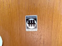 Système de mur modulaire Musterring en teck – unité murale large
