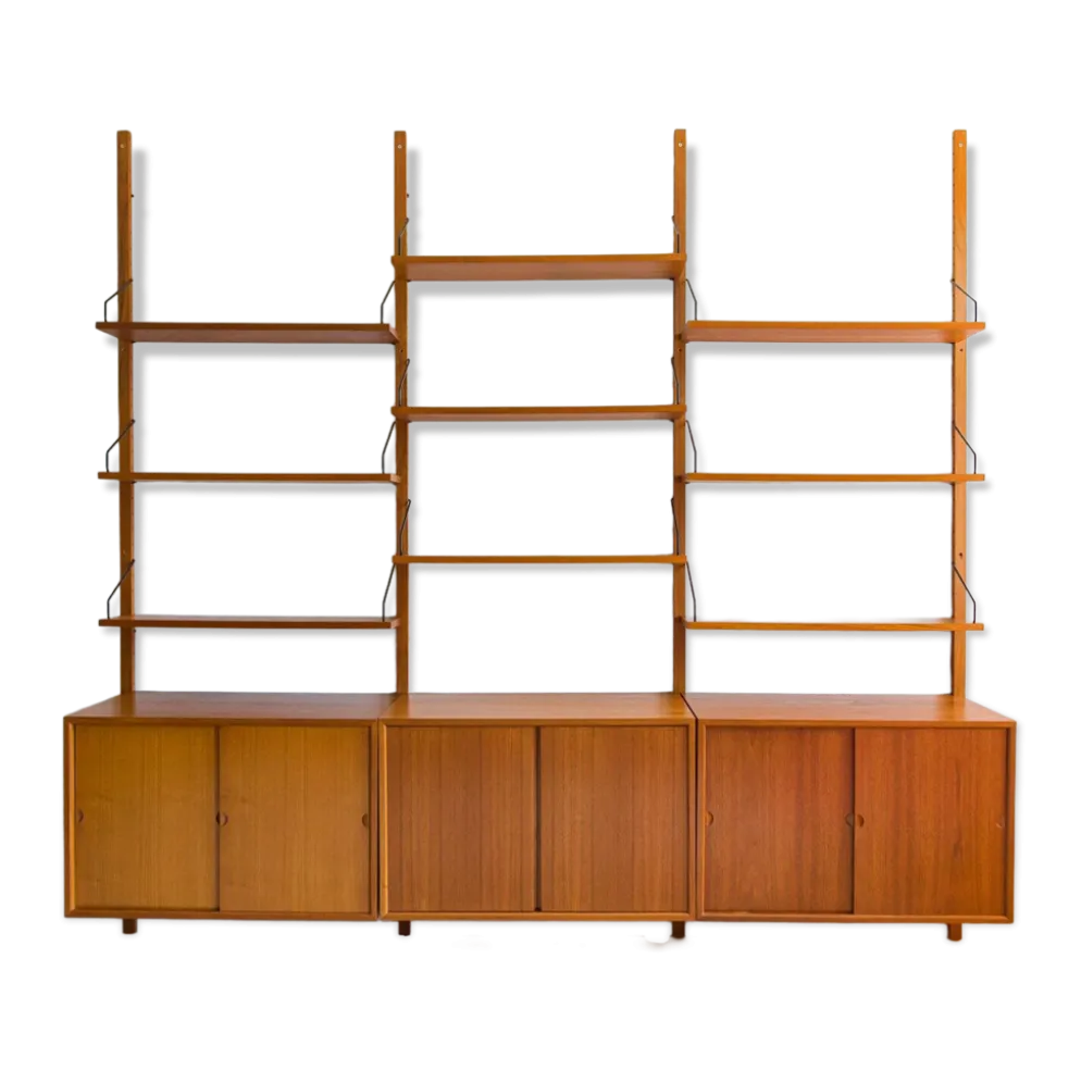 Système de rangement mural modulaire par Poul Cadovius pour Cado, années 1960