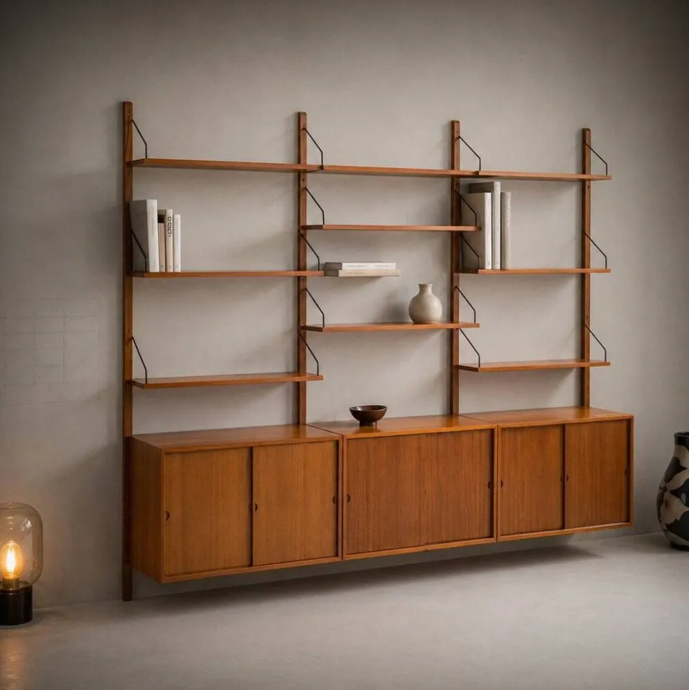 Système de rangement mural modulaire par Poul Cadovius pour Cado, années 1960