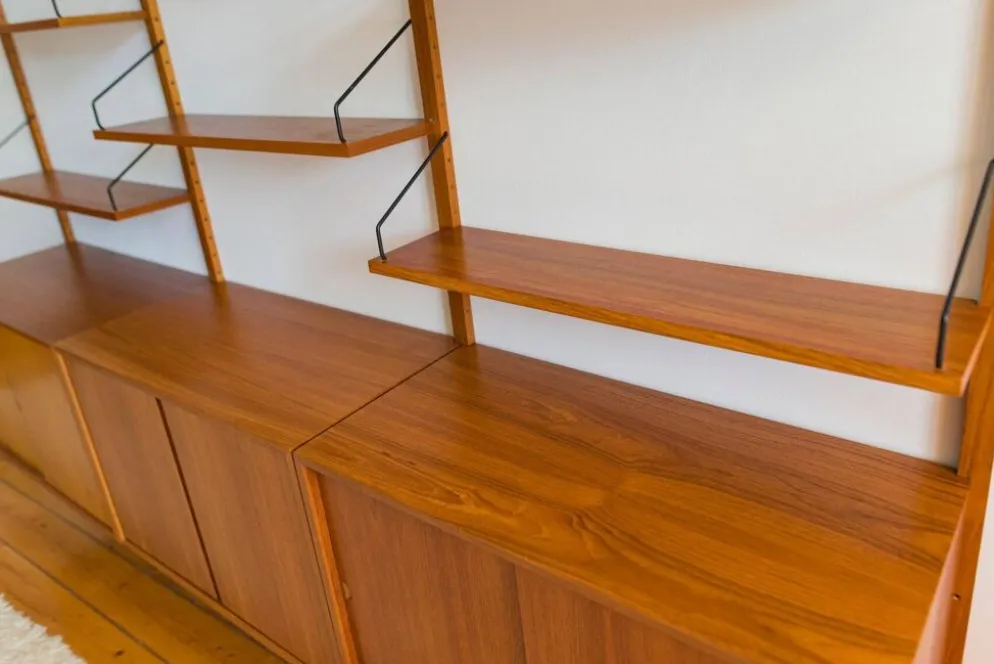 Système de rangement mural modulaire par Poul Cadovius pour Cado, années 1960