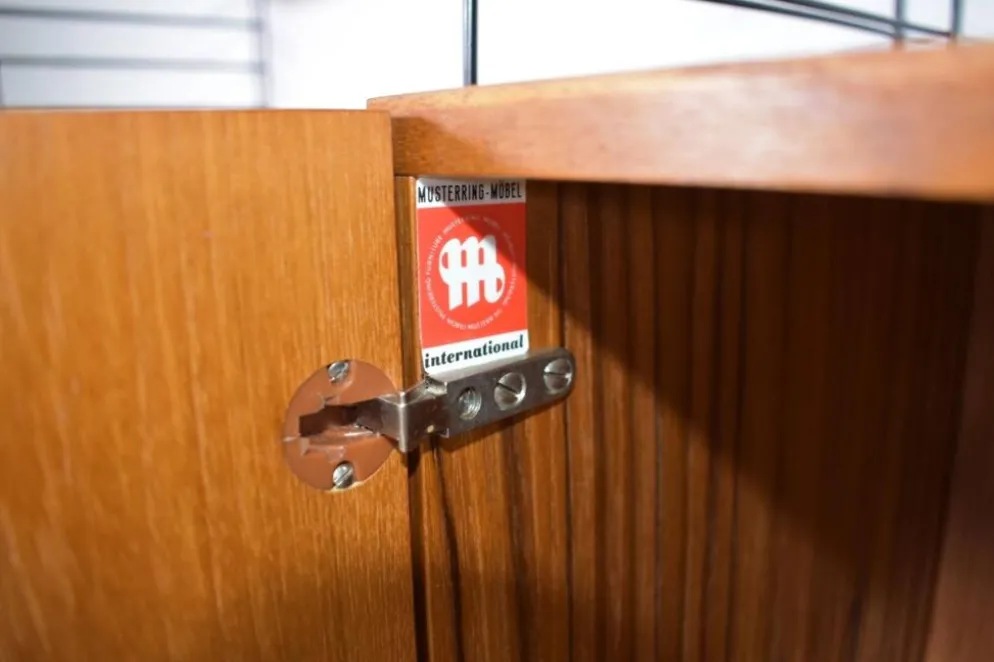 Système de rangement Musterring Tomado Teck années 1960 Étagère murale Vintage