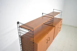 Système de rangement Musterring Tomado Teck années 1960 Étagère murale Vintage