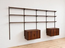 Système d'étagères en palissandre par Kai Kristiansen pour Feldballes Møbler. Années 1960.