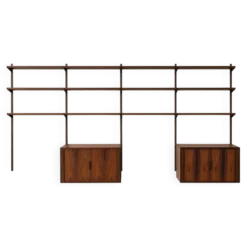 Système d'étagères en palissandre par Kai Kristiansen pour Feldballes Møbler. Années 1960.