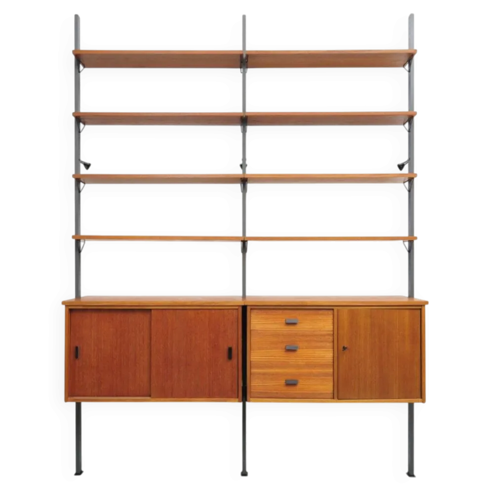 Système d'étagères en teck par Pira, années 1960