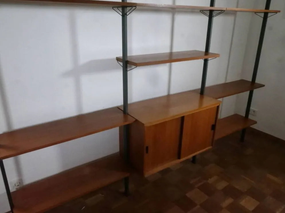 Système d'étagères modulaires en teck de style Mid-Century par Olof Pira, Suède, années 1960