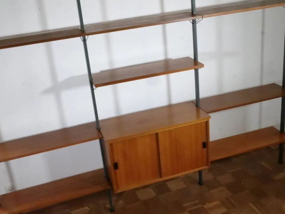 Système d'étagères modulaires en teck de style Mid-Century par Olof Pira, Suède, années 1960