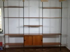 Système d'étagères modulaires en teck de style Mid-Century par Olof Pira, Suède, années 1960