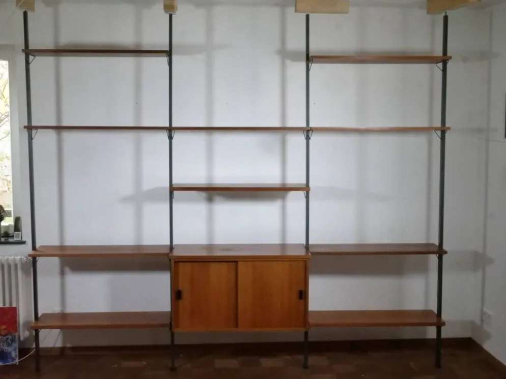 Système d'étagères modulaires en teck de style Mid-Century par Olof Pira, Suède, années 1960