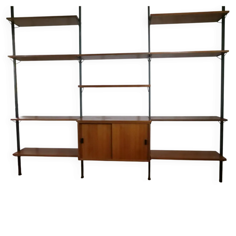 Système d'étagères modulaires en teck de style Mid-Century par Olof Pira, Suède, années 1960