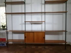 Système d'étagères modulaires en teck de style Mid-Century par Olof Pira, Suède, années 1960