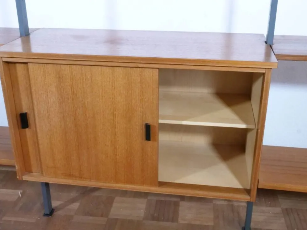 Système d'étagères modulaires en teck de style Mid-Century par Olof Pira, Suède, années 1960