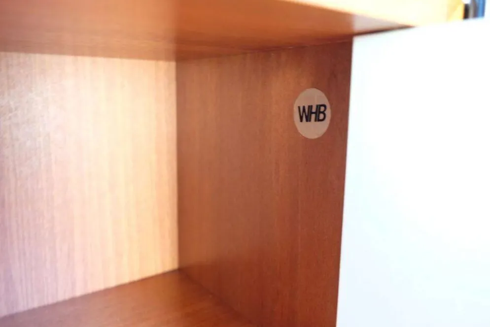 Système d'étagères WHB style années 60-70 en teck, style rétro vintage.