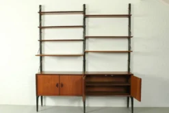 Système Mural Modulable en Teck par Louis van Teeffelen pour WéBé, 1955