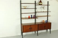 Système Mural Modulable en Teck par Louis van Teeffelen pour WéBé, 1955